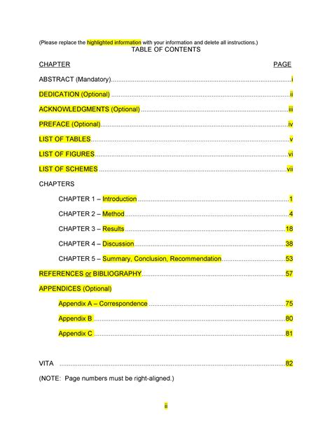 TABLE OF CONTENTS .